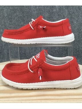 Hey Dude Shoes Mens Wally Sox Flame Comfort Sneakers Size 10 Basically New!